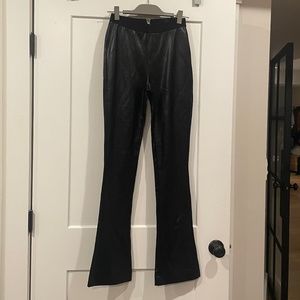 RTA vegan leather lais pants in black